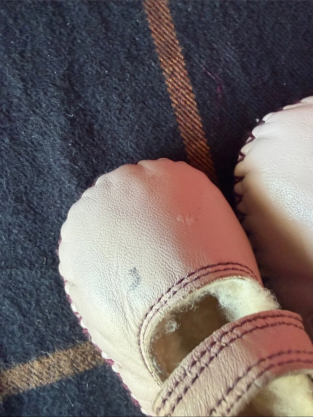 UGG Pink Mary Jane Kids Shearling-Lined Slippers